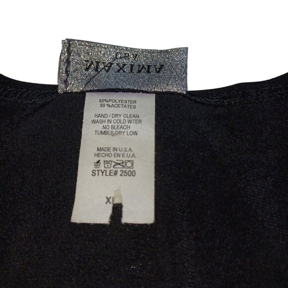 VTG Maxima USA Lace Front Tank Top Black Womens XL Whimsigoth Layering Regency - Picture 4 of 6